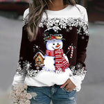 Elfriede Snowman Motif Christmas Sweater