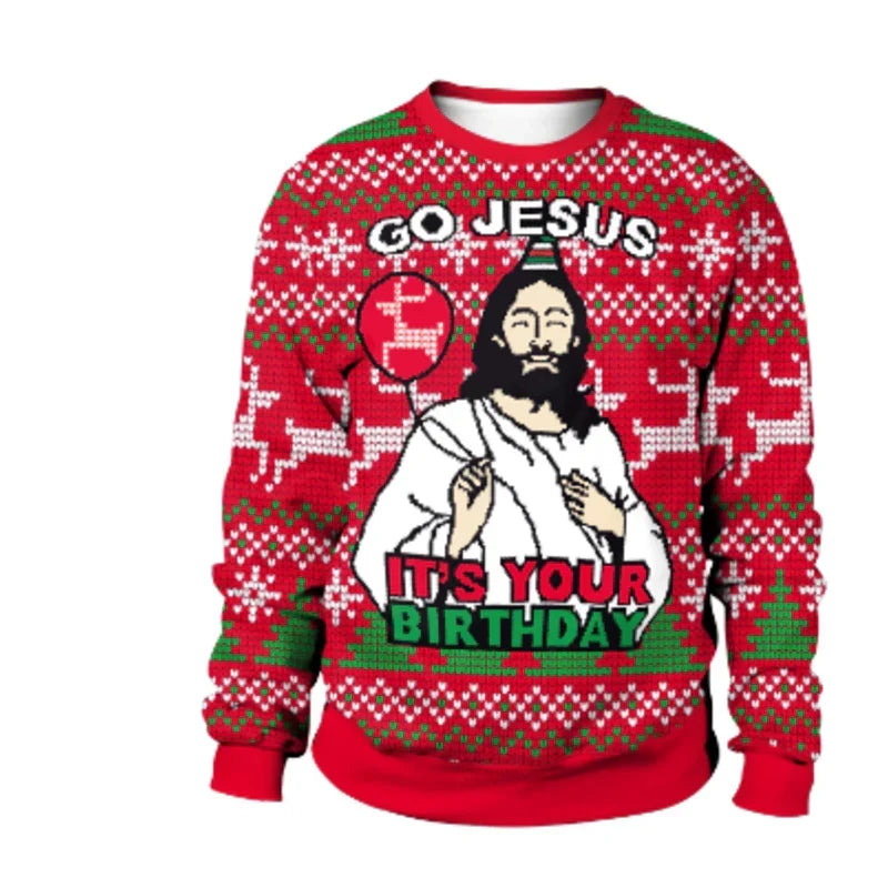 Emil Funny Jesus Birthday Christmas Sweater