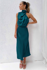 Doris Chic Halter Evening Dress