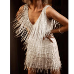 Alina Sparkly Fringe Party Mini Dress