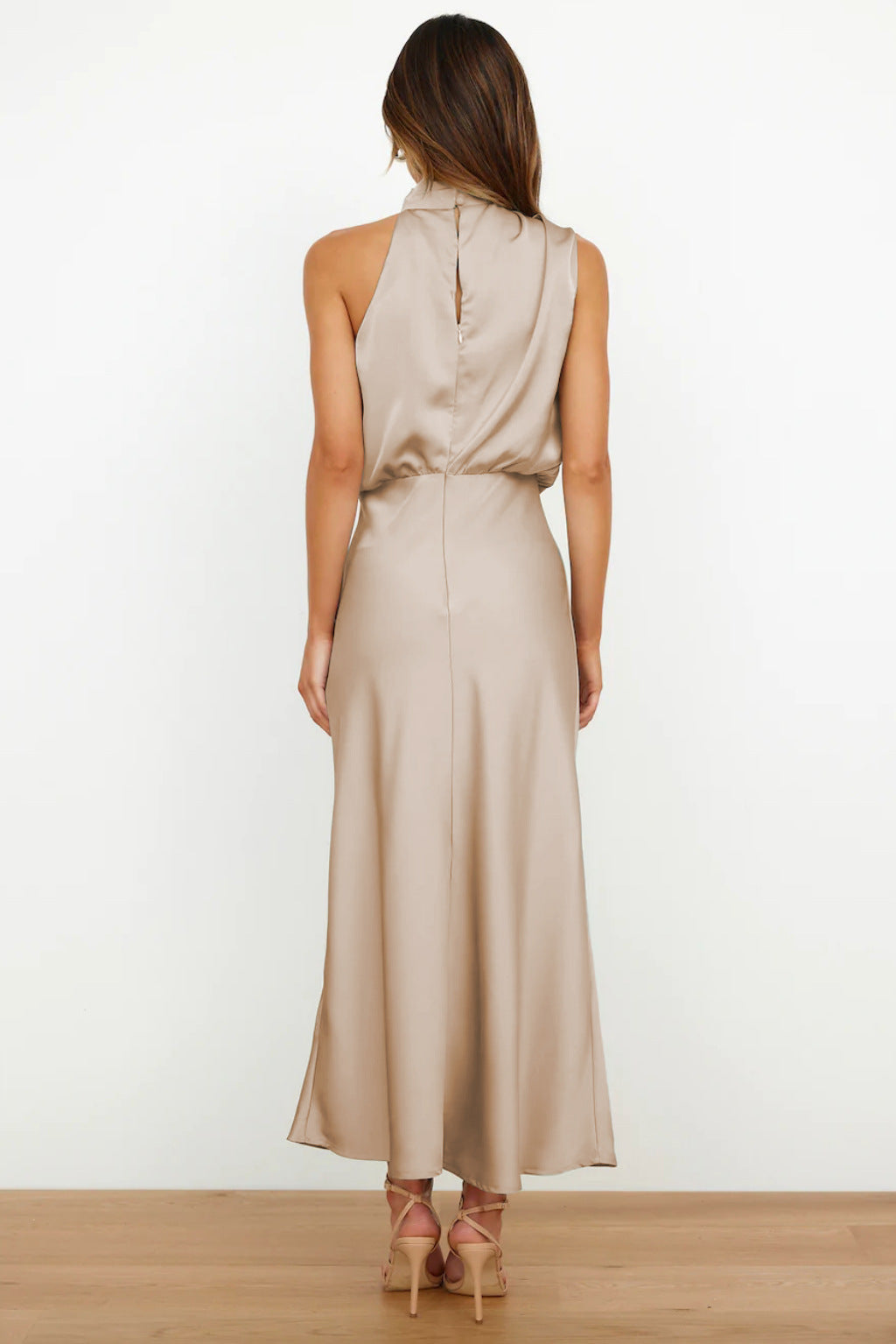 Doris Chic Halter Evening Dress