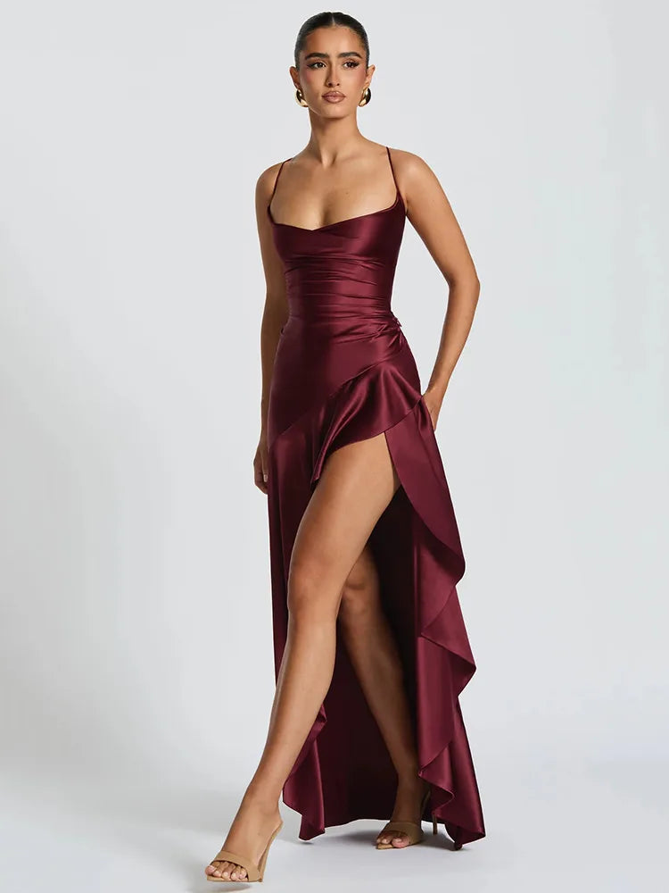 Helga Spaghetti Strap Wedding Guest Dress