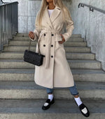 Helene Long Double-Breasted Winter Coat