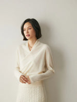 Laura Elegant Wrap-Front Sweater