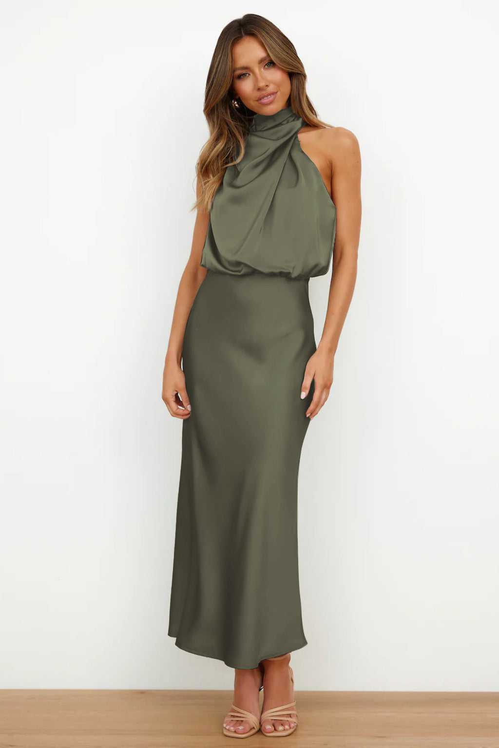 Doris Chic Halter Evening Dress