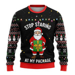 Benjamin Snowman Print Christmas Sweater