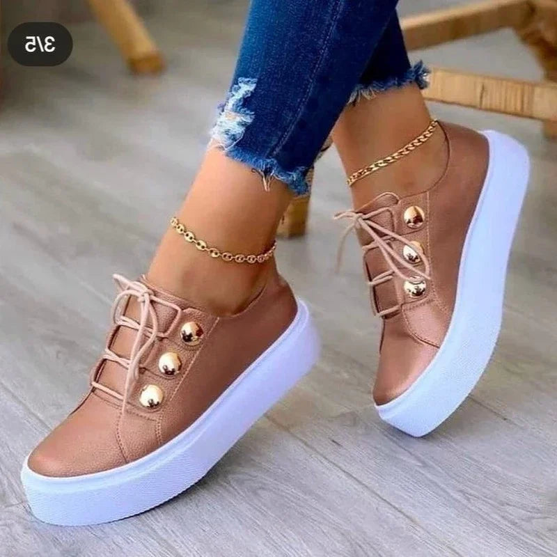 Serena | Round Toe Platform Sneakers