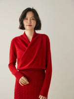 Laura Elegant Wrap-Front Sweater