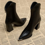 Angela Pointed Toe Heeled Ankle Boots