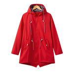 Claudia Casual Hooded Coat with Drawstring and Zip