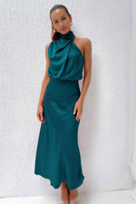Doris Chic Halter Evening Dress
