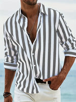 Adrian Striped Button-Down Casual Shirt