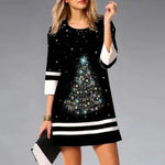 Emma Reindeer Print Christmas Dress