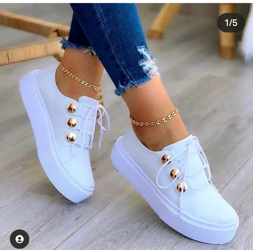 Serena | Round Toe Platform Sneakers