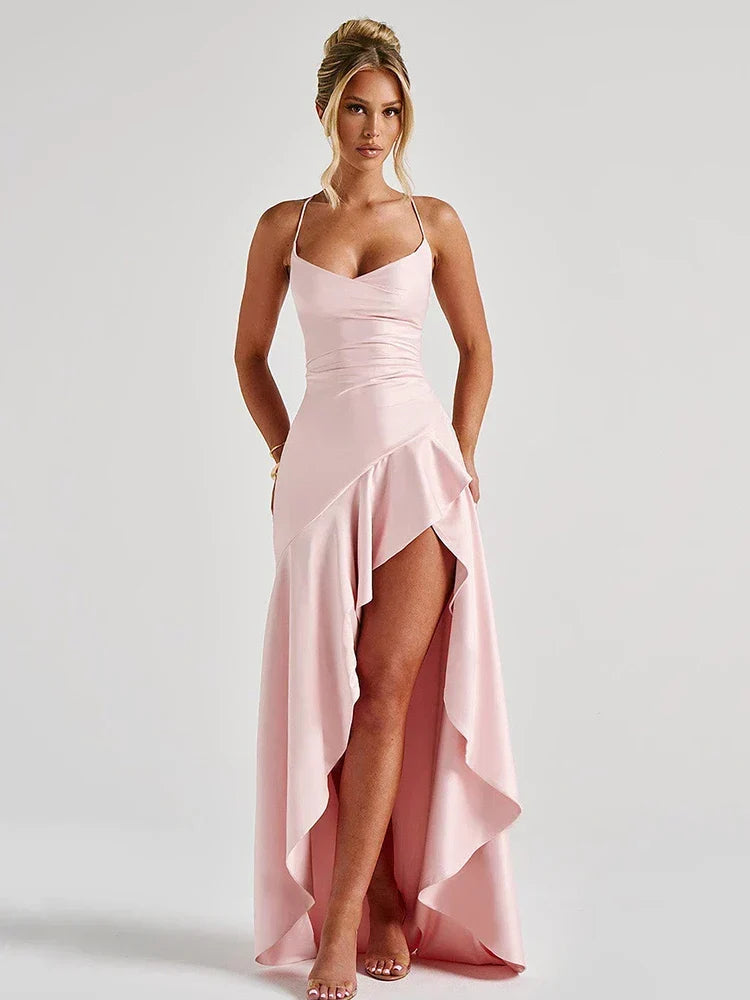 Helga Spaghetti Strap Wedding Guest Dress
