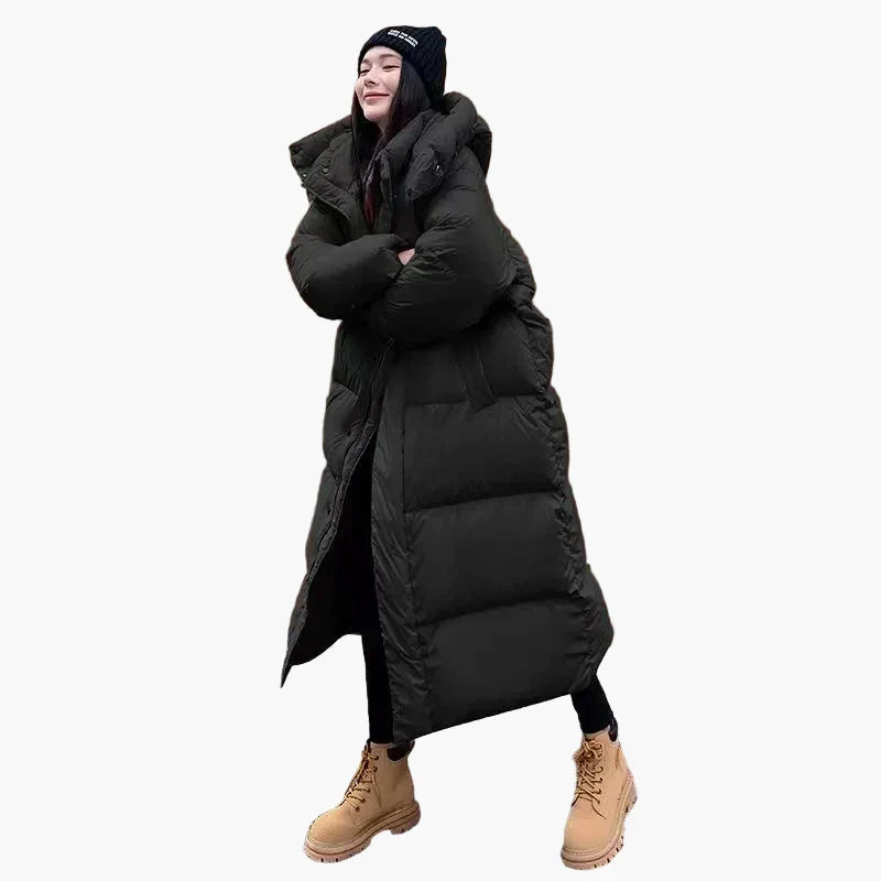 Daniela Oversized Long Hooded Puffer Coat
