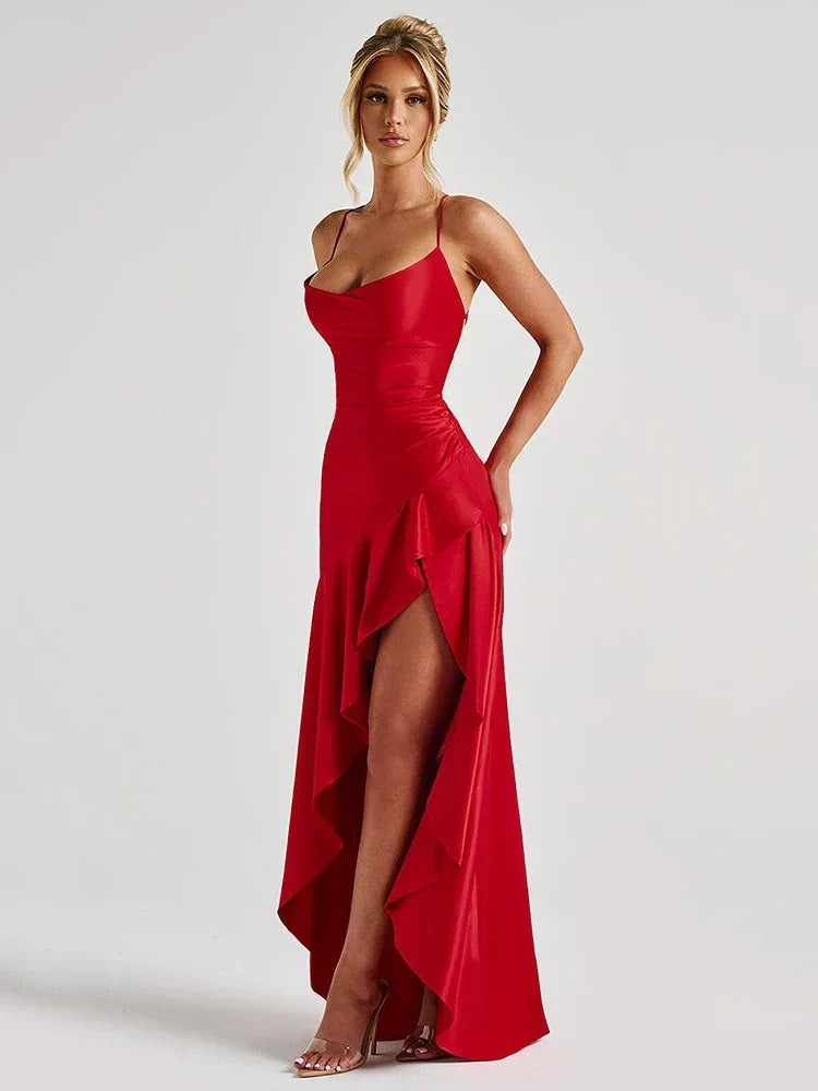 Helga Spaghetti Strap Wedding Guest Dress