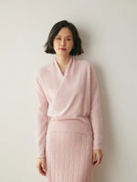 Laura Elegant Wrap-Front Sweater