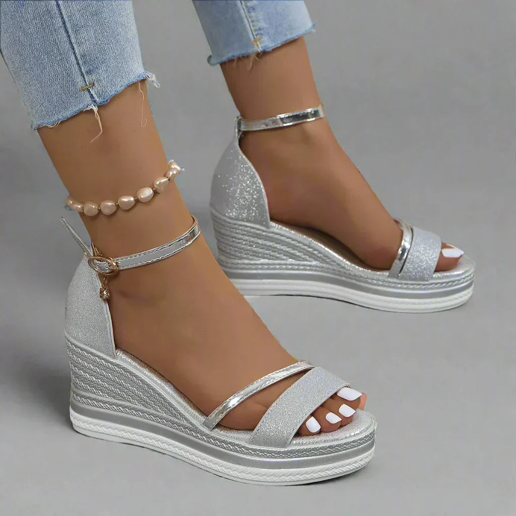 Emma Platform Wedge Open-Toe Sandals