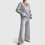Sabina Ribbed Wide-Leg Lounge Set
