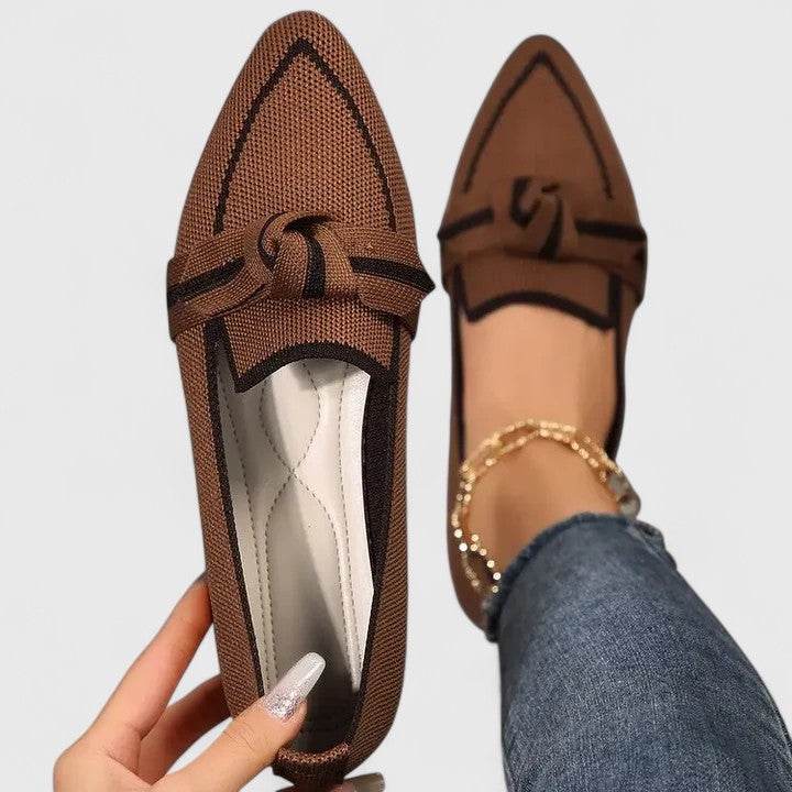 Felicia Pointed Toe Knot Loafers