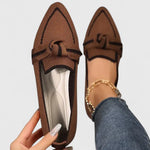 Felicia Pointed Toe Knot Loafers