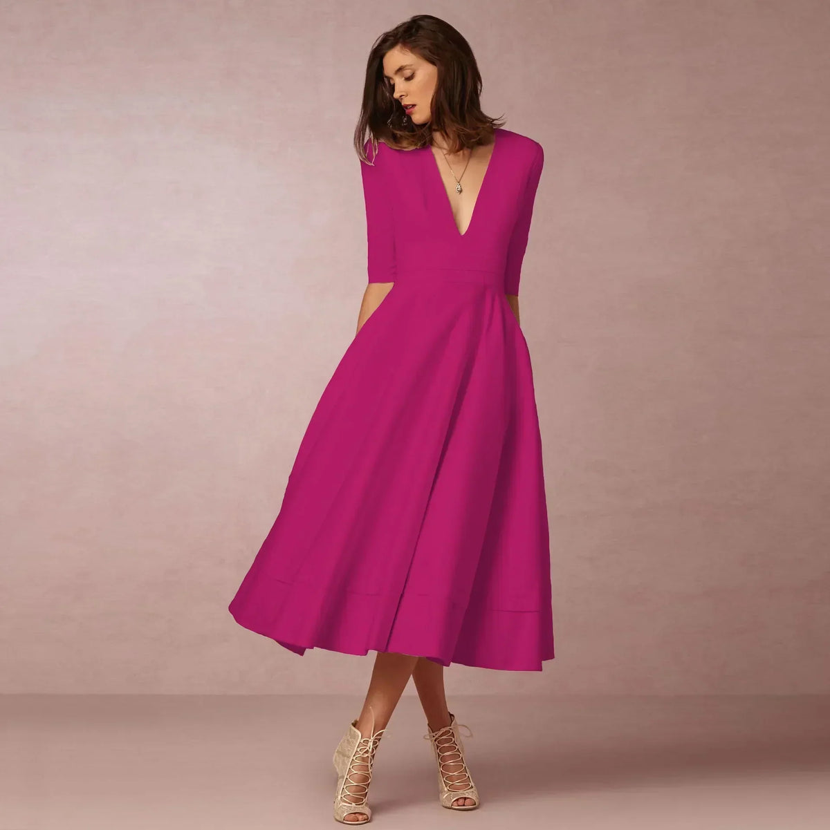 Bettina Flowing Elegant Midi Dress