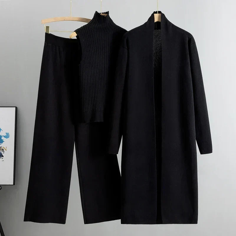 Felicia Three-Piece Relaxed Fit Trouser Set
