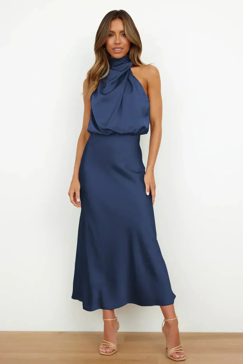 Doris Chic Halter Evening Dress