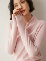 Laura Elegant Wrap-Front Sweater