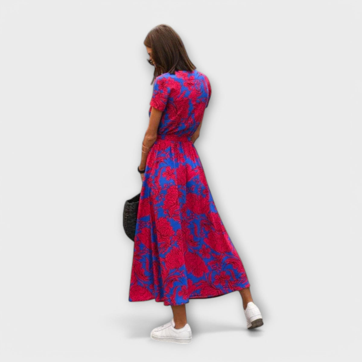 Renate Belted V-Neck Maxi Dress