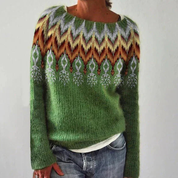 Andrea Nordic Print Christmas Sweater