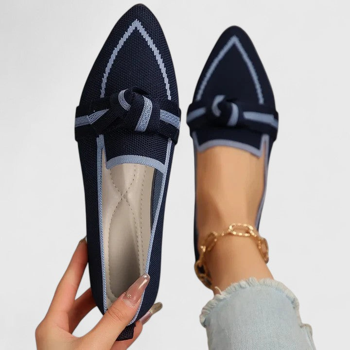 Felicia Pointed Toe Knot Loafers