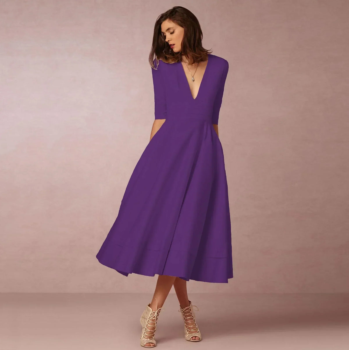 Bettina Flowing Elegant Midi Dress
