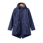 Claudia Casual Hooded Coat with Drawstring and Zip