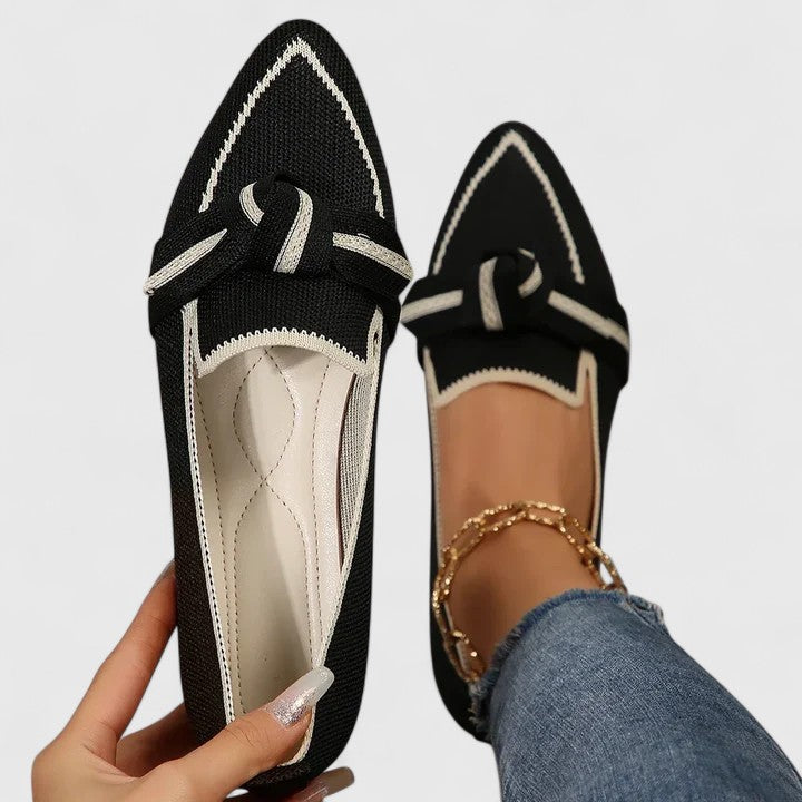 Felicia Pointed Toe Knot Loafers
