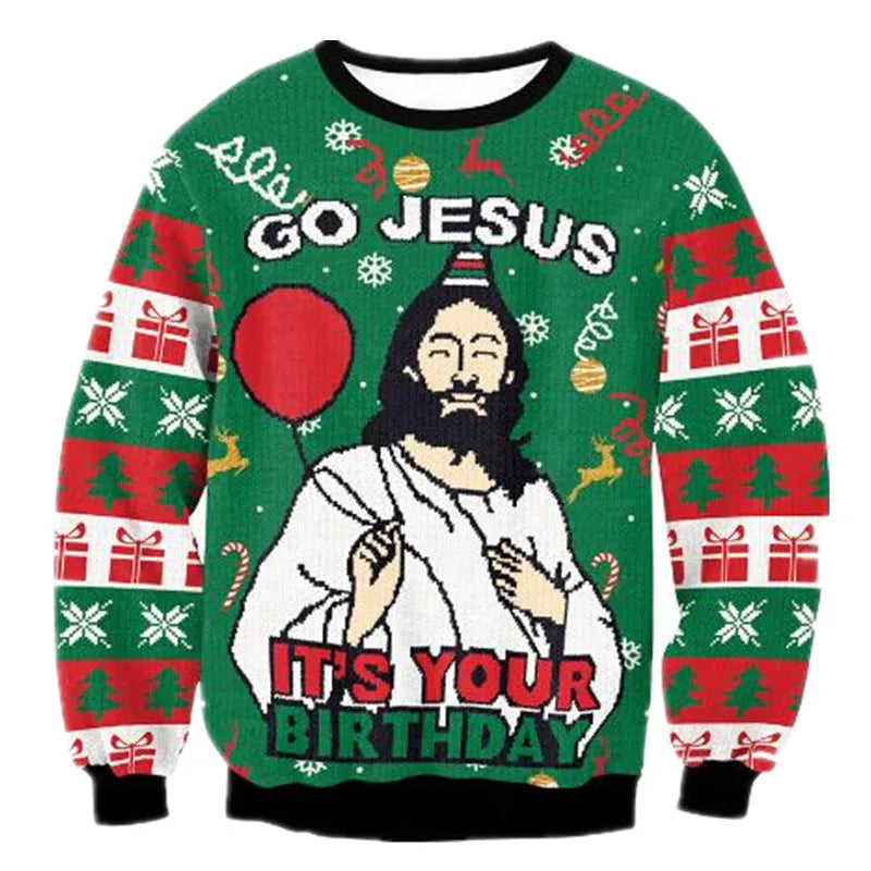 Emil Funny Jesus Birthday Christmas Sweater
