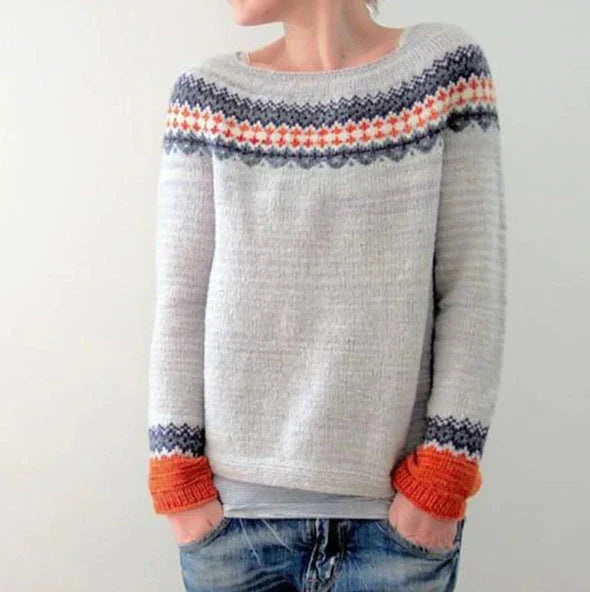 Andrea Nordic Print Christmas Sweater