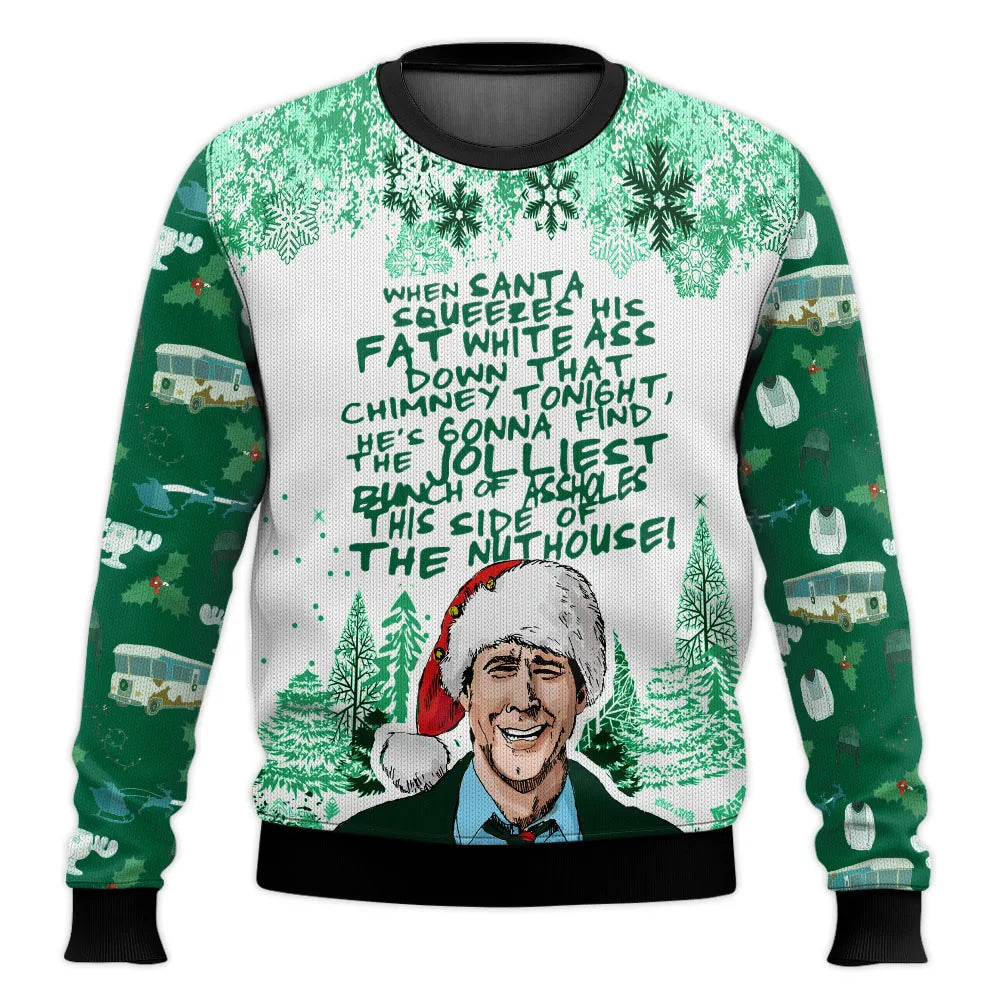 Lukas Ski Print Christmas Sweater