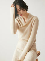 Laura Elegant Wrap-Front Sweater