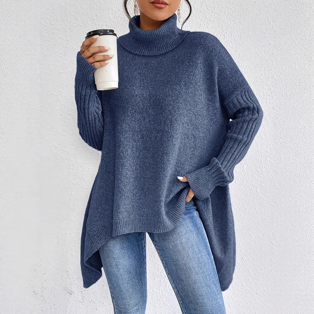 Gudrun Cozy Oversized High-Neck Winter Sweater