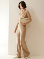 Laura Elegant Wrap-Front Sweater