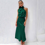 Doris Chic Halter Evening Dress