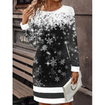 Carolin Snowman Print Christmas Sweater Dress