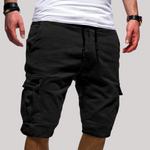 Anton Drawstring Cargo Shorts with Pockets