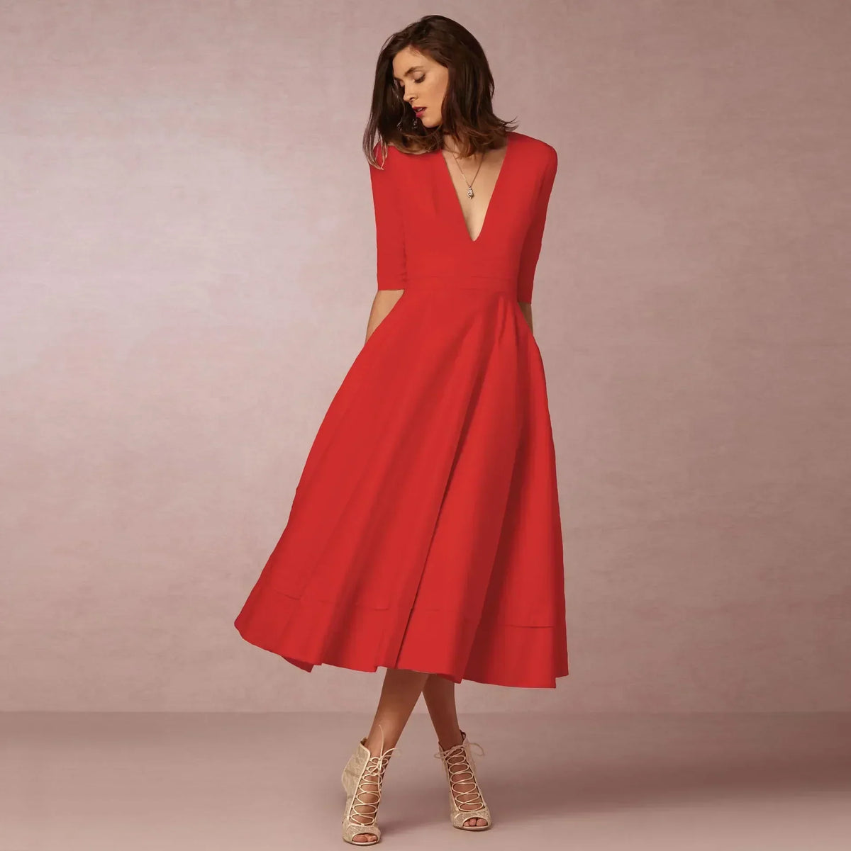 Bettina Flowing Elegant Midi Dress