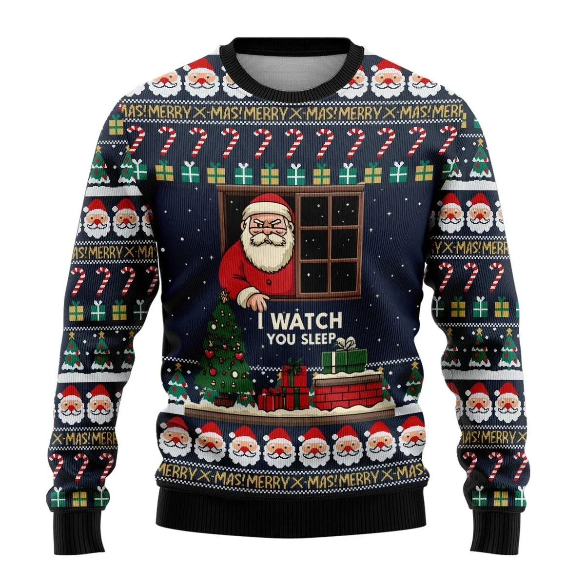 Benjamin Snowman Print Christmas Sweater