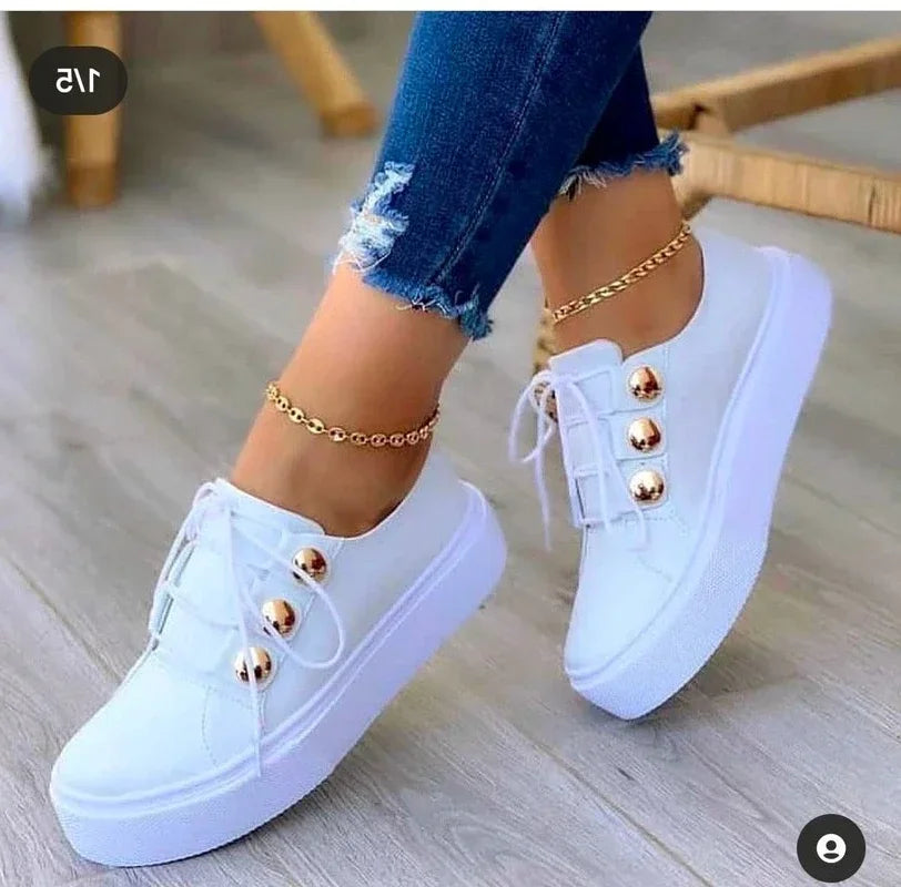 Serena | Round Toe Platform Sneakers