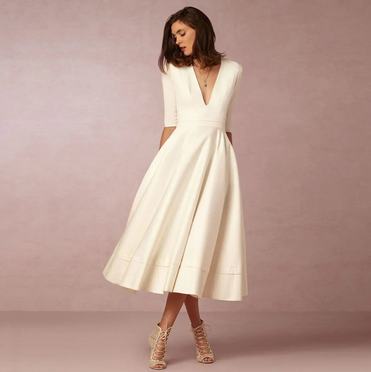 Bettina Flowing Elegant Midi Dress