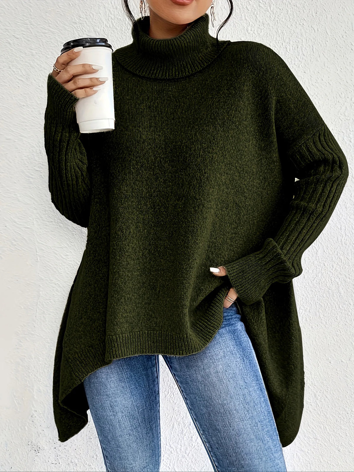 Gudrun Cozy Oversized High-Neck Winter Sweater